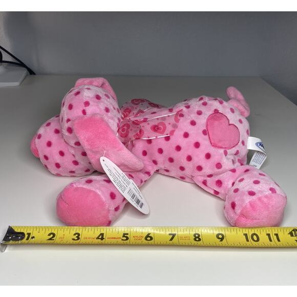 Vintage Mary Meyer Doggy Dots Plush 12” Pink Dog Polka Dot Stuffed Bean Bag NWT - Picture 12 of 12